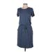 32 Degrees Casual Dress Crew Neck Short sleeves: Blue Dresses - Women's Size Medium