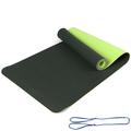 Tapis de yoga bicolore tpe6mm, ensemble de cinq pièces pour le sport, le fitness, les étirements, la ceinture de résistance en latex 2080, livrée avec une sangle de sac à dos