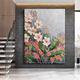 Peinture murale florale tropicale 3D peinte à la main, peinture de fleurs moderne faite à la main pour décor de salon, art de plantation vibrant, tenture murale, superbe paysage naturel, peinture à