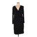 Hatley Cocktail Dress - Sheath V-Neck 3/4 sleeves: Black Dresses - Women's Size X-Large