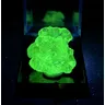 Am besten! 100% natürliche mexikanisch grüne Fluoreszenz hyalit (Glas opal) Mineralprobe Quarz box