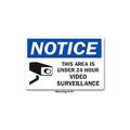 1 pc avertissement métal étain signe aucun signe d'intrusion propriété privée, métal 24 heures sur 24 signes de surveillance vidéo signe de caméra de sécurité pour la maison extérieur propriété cour affaires allée alerte 20x30cm/8''x12''