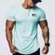 Graphic Drapeau National Mode du quotidien Décontractées Homme Chemise Henley Shirt T-shirt raglan Sport extérieur Vacances Sortie T-shirt Blanche Rose Claire Bleu Ciel Manche Courte Henley Chemise