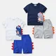 Kinder neue T-Shirt Anzug Kinder koreanische Shorts Sommer drei dimensionale Dinosaurier Kurzarm