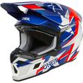 Oneal 3SRS Ride Casco Motocross, bianco-rosso-blu, dimensione L