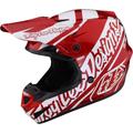 Troy Lee Designs GP Slice Motocross Helm, weiss-rot, Größe L