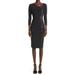 Cibeles Three Quarter Sleeve Sheath Dress