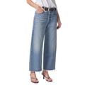 Ayla Raw Hem High Waist Crop baggy Wide Leg Jeans