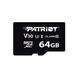 Patriot VX Series 64GB MicroSDXC V30 Class 10 UHS-I U3 4K UHD Memory Card PSF64GVX31MCX