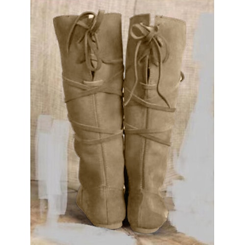 Retro Vintage mittelalterliche Renaissance-Schuhe, Pirat, Ritter, Ritter, Herren, Damen, Unisex, Halloween, Event/Party, Maskerade-Schuhe, ausgefallene mittelalterliche Stiefel Image