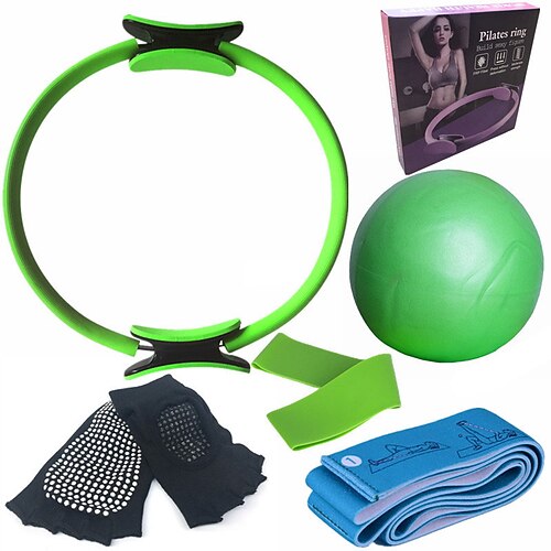 Pilates-Kreis Sechs Teile Yoga Ball Latex Elastischer Ring Yoga-Socken Positionsgurt Fitnessset Sechs Teile Set Box Weihnachtsgeschenk Image