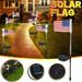 GERsome Solar Lights Outdoor Outdoor Led Pathway Landscape Solar Lights Solar Powered Garden Lights American Flag Shaped Decor Stake Lights for Yard Patio Walkway Pathway