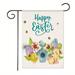 Easter Themed Garden Flag Bunny Easter Egg Banner Festive Linen Animated O