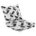 Outdoor Deep Seat Cushion Set 24 x 24 Marble seamless pattern Repeating white black marble texture Geometry Deep Seat Back Cushion Fade Resistant Lounge Chair Sofa Cushion Patio Furniture Cushion