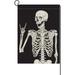 Skeleton Halloween Decorations Garden Flag 12x18 Double Sided Cute Skeleton Halloween Garden Flags for Outside Decorations Funny Fall Holiday Yard Decorations for Home Outdoor Yard Flags