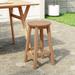 WestinTrends 24 HDPE Outdoor Patio Round Counter Height Bar Stool Teak