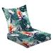 2-Piece Deep Seating Cushion Set Hand drawn seamless floral pattern guzmania flowers monstera leaves Outdoor Chair Solid Rectangle Patio Cushion Set