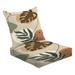 2-Piece Deep Seating Cushion Set Monstera leaf decoration poster Botanical monstera wall decor Outdoor Chair Solid Rectangle Patio Cushion Set