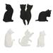 Kemweao 6Pcs Tea Bag Clips Food Grade Heat-Resistant Reusable Silicone Cartoon Cat-Shaped Tea Bag Holders Drink Markers