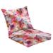 Outdoor Deep Seat Cushion Set 24 x 24 Abstract watercolor liquid stain luxury Hand drawn pink blue brown Deep Seat Back Cushion Fade Resistant Lounge Chair Sofa Cushion Patio Furniture Cushion