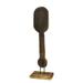 LEEMIOP Decmode Hand-carved Tribal Paddle Reclaimed Wood Sculpture on Wood Stand