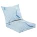 Outdoor Deep Seat Cushion Set 24 x 24 Foil Alcohol Ink Marble Modern Abstract Luxury Water Color Canvas Blue Deep Seat Back Cushion Fade Resistant Lounge Chair Sofa Cushion Patio Furniture Cushion