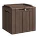 31 Gallon Deck Box Outdoor Storage Box Patio Storage Furniture Indoor Outdoor Waterproof Storage Lockable Box Dark Brown