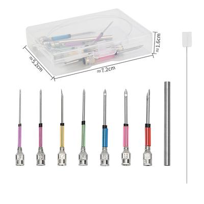 Punch Needle Kits, Adjustable Punch Needle Tool Embroidery Needles Set Sewing Art Needles with Punch Needle Heads, for Adults Beginner Floss Cross Stitch DIY Craft