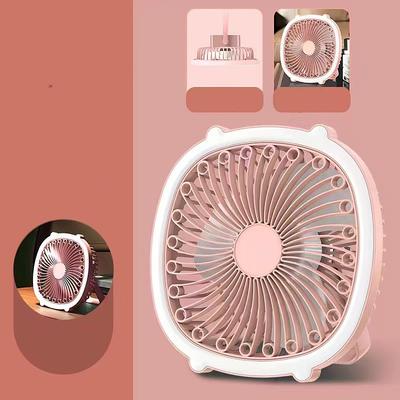 Mini Eight-Claw Clip Fan – USB Rechargeable Portable Luminous Fan, Hangable and Bendable Design with Three Wind Shields