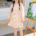 Kids Girls' Dress Graphic Long Sleeve School Casual Adorable Daily Cotton Skater Dress Spring Fall Winter 2-8 Years Pink horse long sleeve dress Bug Paradise Long Sleeve Skirt Rabbit Garden Long