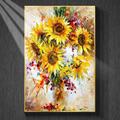 100% Handmade Abstract yellow sunflower plant large size beautiful flower landscape Oil Paintings on Canvas Modern Artwork