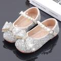 Girls' Flats Daily Dress Shoes Princess Shoes School Shoes Glitter Portable Breathability Non-slipping Princess Shoes Big Kids(7years ) Little Kids(4-7ys) Daily Theme Party Walking Shoes Buckle