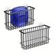 2pcs Storage Racks Metal Wire Storage Basket Wall Hanging Basket Wall Mounted Organizer Basket for kitchen Office Pantry Bathroom Cabinet Kitchen Organizers and Storage Kitchen Accessories