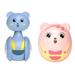 Cartoon Tumbler Toy 2Pcs Cartoon Tumbler Toy Roly-poly Built-in Bell Toy Colored Winking Tumbler Toy with Sound