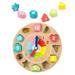 Baby Toddlers Toy Clock 1PC Baby Toddlers Toy Colorful Wooden Clock Time 1-12 Numbers Early Learning Educational Toy Gift for Little Boys Girls(Number Clock)