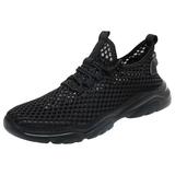 GHSOHS Mens Shoes Casual Sneakers for Men Non Slip Dress Shoes Men s Fashion Sneakers Tennis Shoes Summer Mesh Hollow Breathable Comfortable Lightweight Lace up Shoes Sports Running Shoes Size 46