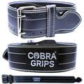 Weight Power Lifting Belt 4â€� Wide Cobra Grips Premium Genuine Leather Belt For Men & Women Adjustable Weightlifting Back Support