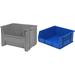 Plastic Storage Bins Bundle - Open Front (15-Inch x 20-Inch x 12-1/2-Inch) and Hanging (11-Inch x 11-Inch x 5-Inch) Containers