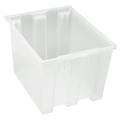 Quantum Storage Systems Clear Plastic Stacking And Nesting Tote 19-1/2 W X 15-1/2 D X 13 H Polypropylene Made In USA 6/Pk