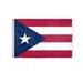 AGAS Puerto Rico State Flag 2x3 Ft - Double Sided Reverse Print On Back 200D Nylon - Brass Grommets - Fade Proof Sharp Colors - Indoor/Outdoor Puerto Rico Flag