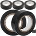 5 Pcs Professional Electrical Tape 0.71 X 33 5-Roll Black Electrician Plastic Tapes Wide Outdoor Pvc