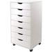 TJUNBOLIFE 7-Drawer Modern Engineered Wood File Cabinet in White