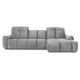 Canapé 3 places tissu convertible angle droit gris clair