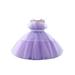 TheFound Girl Sleeveless Round Neck Ruffled Princess A-Lined High Waist Dress