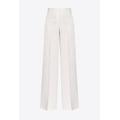 Palazzo Trousers In Stretch Crepe - White - Pinko Pants