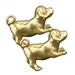 2pcs Dog Pendant Bag Key Hanging Decoration Diy Craft Brass Charm Retro Animal Pendant