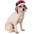 Christmas Dog Hat with Earmuffs Winter Adjustable Pet Red Plaid Pet Cap Xmas Dog Headwear for Small Medium Large Dogs