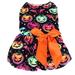 Pet Halloween Dress Colorful Pumpkin Print Cat Dog Halloween Clothes with Bow Tie for Party Photo Shooting L Size