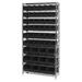 QUANTUM STORAGE SYSTEMS WR10-230240BK Bin Shelving Wire 36X14 48 Bins Black