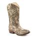 Roper Women s Riley Western Boot Snip Toe Tan 6 1/2 M